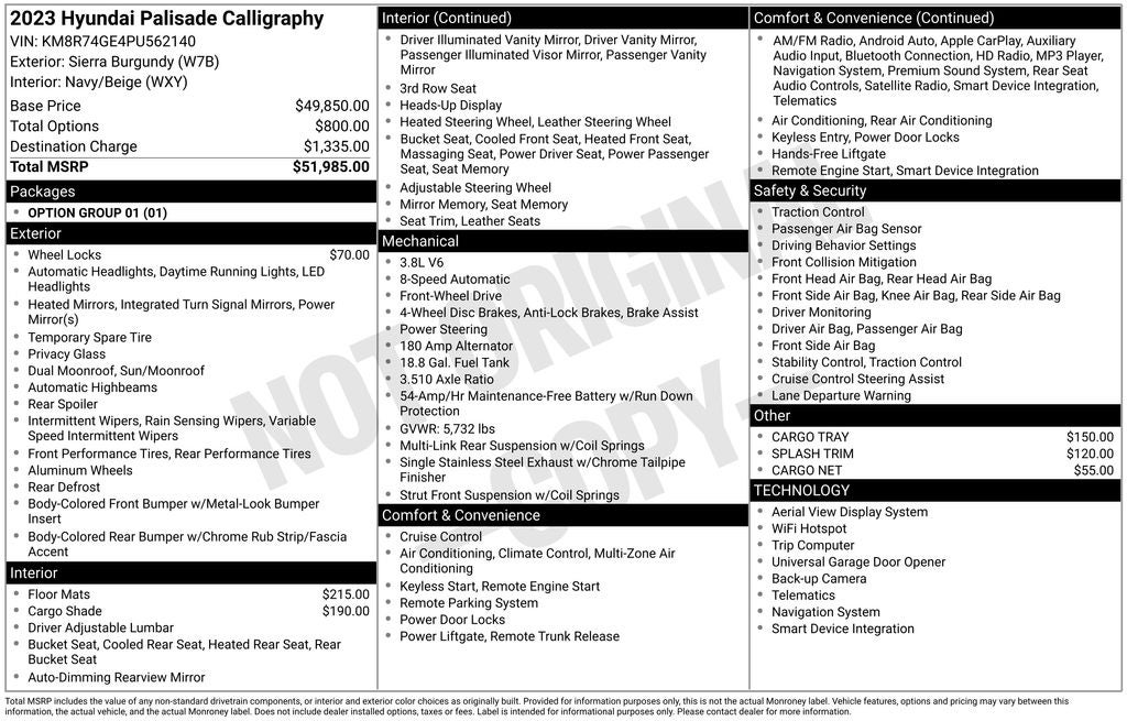 2023 Hyundai Palisade Calligraphy
