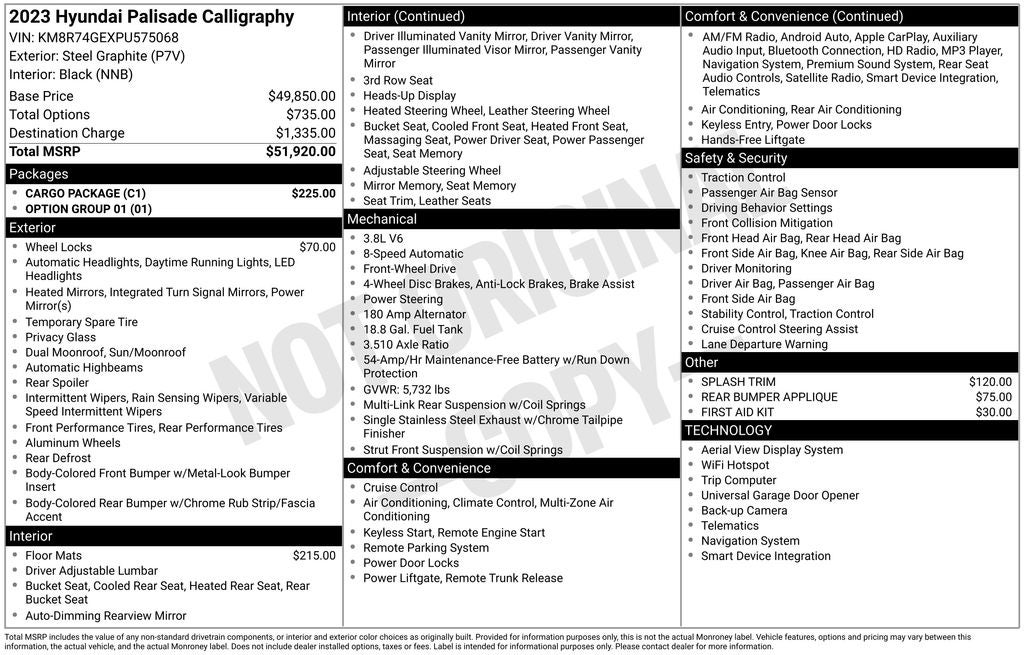2023 Hyundai Palisade Calligraphy
