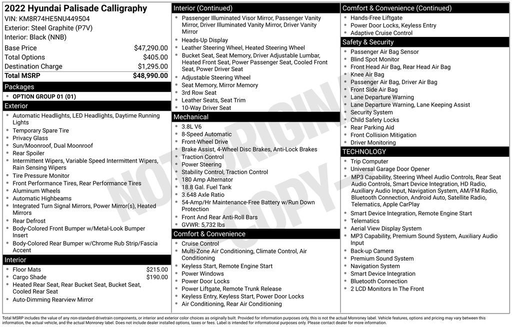 2022 Hyundai Palisade Calligraphy
