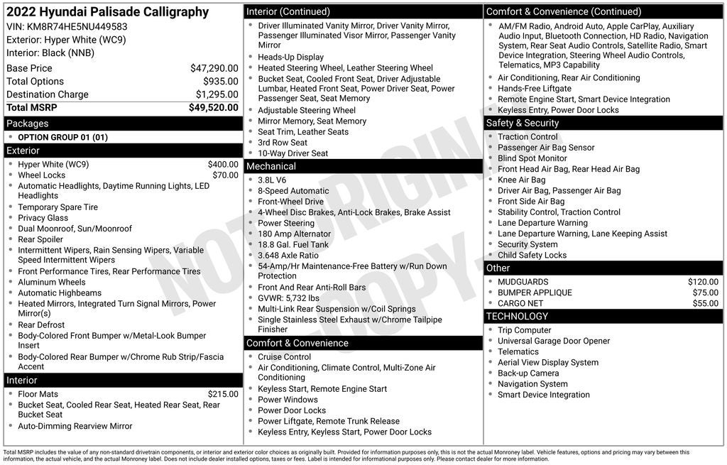 2022 Hyundai Palisade Calligraphy