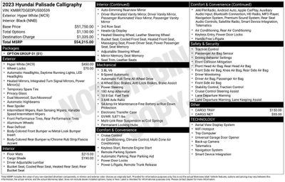 2023 Hyundai Palisade Calligraphy