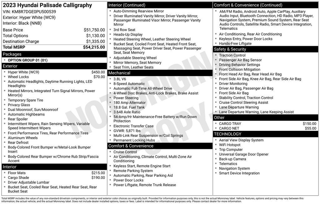 2023 Hyundai Palisade Calligraphy