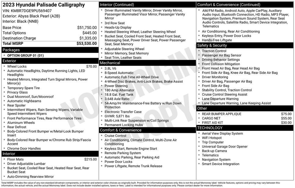 2023 Hyundai Palisade Calligraphy