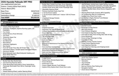 2026 Hyundai Palisade XRT Pro