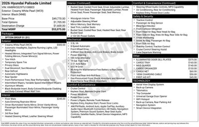 2026 Hyundai Palisade Limited