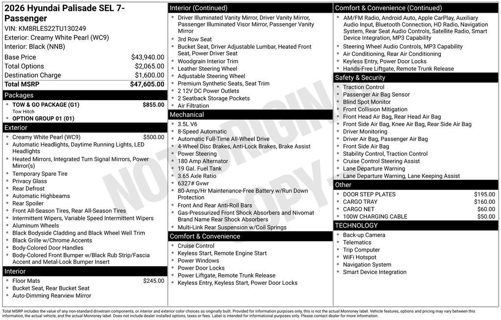 2026 Hyundai Palisade SEL 7 Passenger