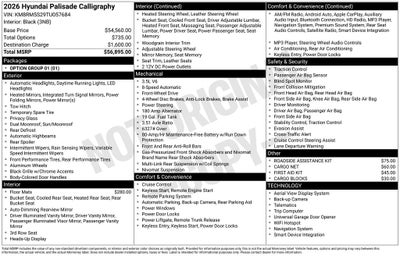 2026 Hyundai Palisade Calligraphy