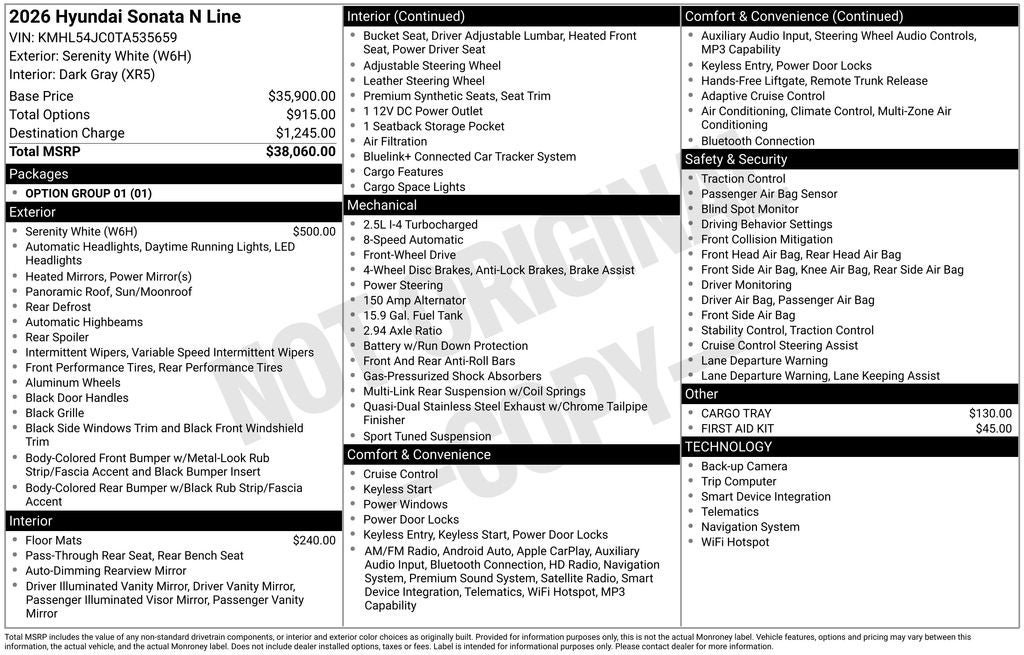 2026 Hyundai Sonata N Line