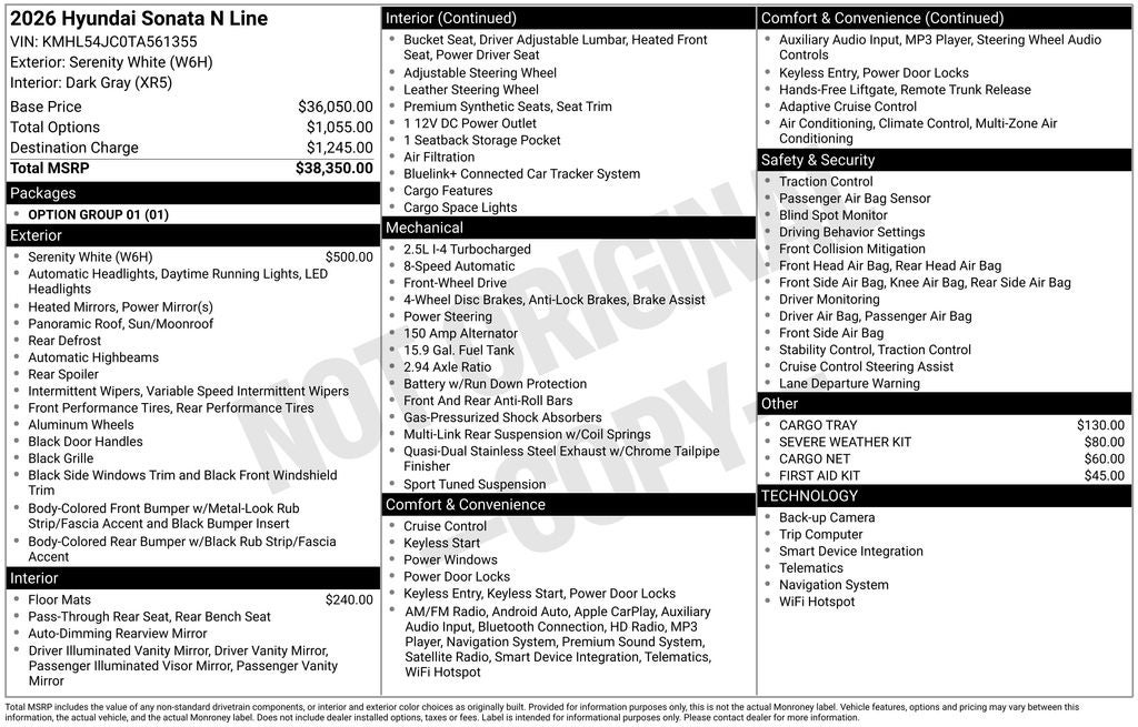 2026 Hyundai Sonata N Line