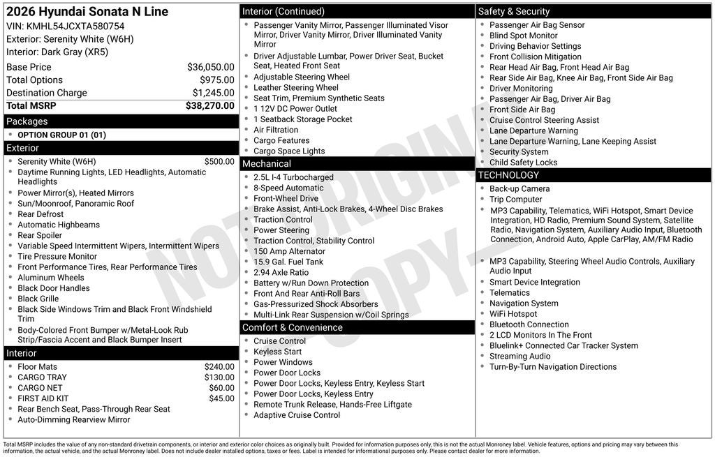 2026 Hyundai Sonata N Line