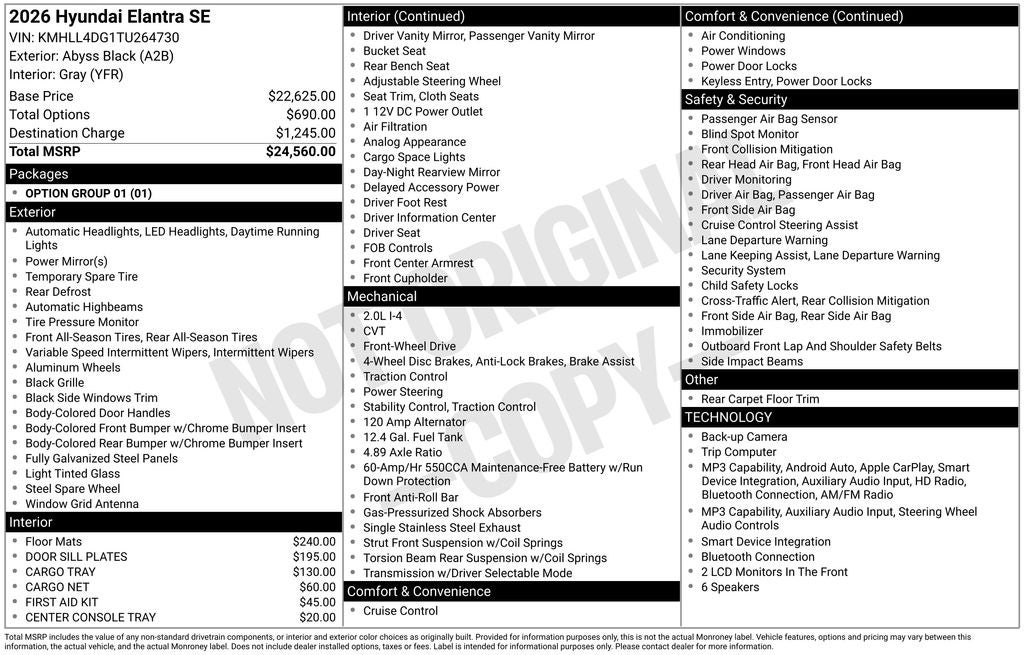 2026 Hyundai Elantra SE