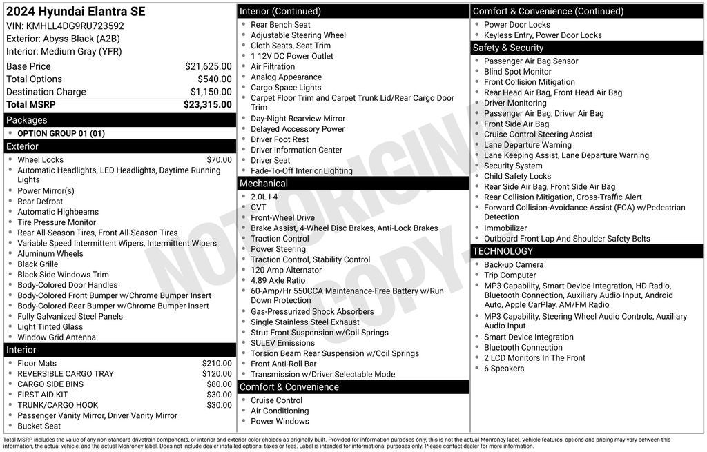 2024 Hyundai Elantra SE