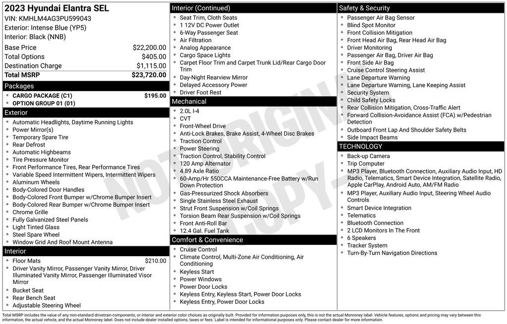 2023 Hyundai Elantra SEL