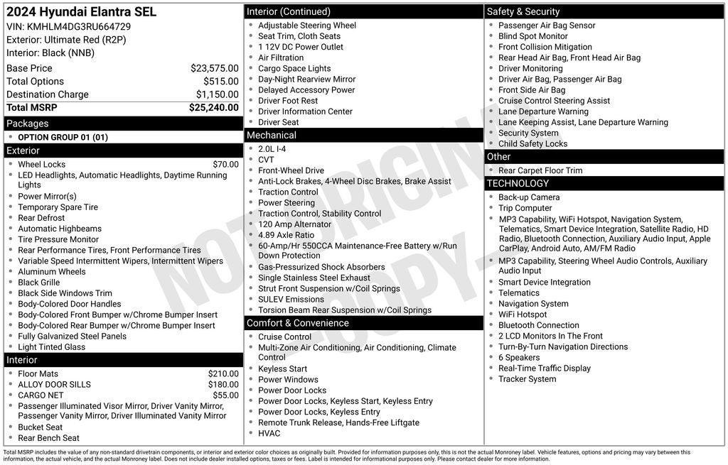 2024 Hyundai Elantra SEL