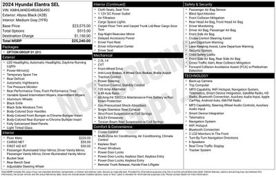 2024 Hyundai Elantra SEL