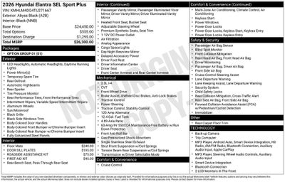 2026 Hyundai Elantra SEL Sport