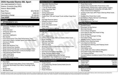2026 Hyundai Elantra SEL Sport