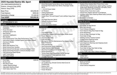 2025 Hyundai Elantra SEL Sport