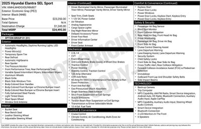 2025 Hyundai Elantra SEL Sport