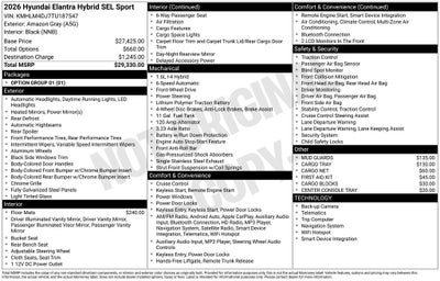 2026 Hyundai Elantra Hybrid SEL Sport