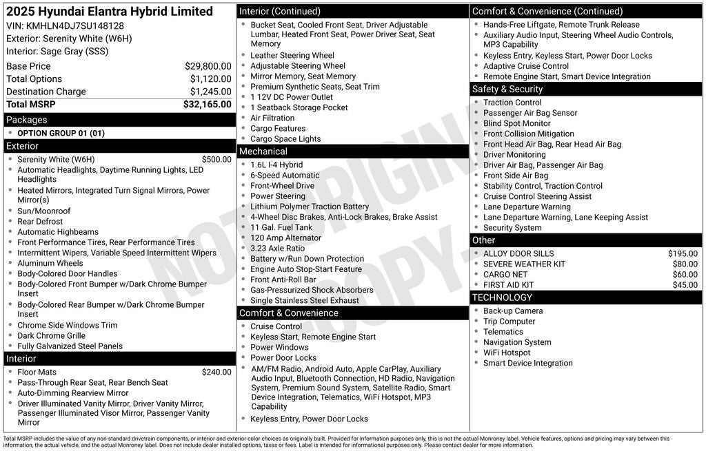 2025 Hyundai Elantra Hybrid Limited