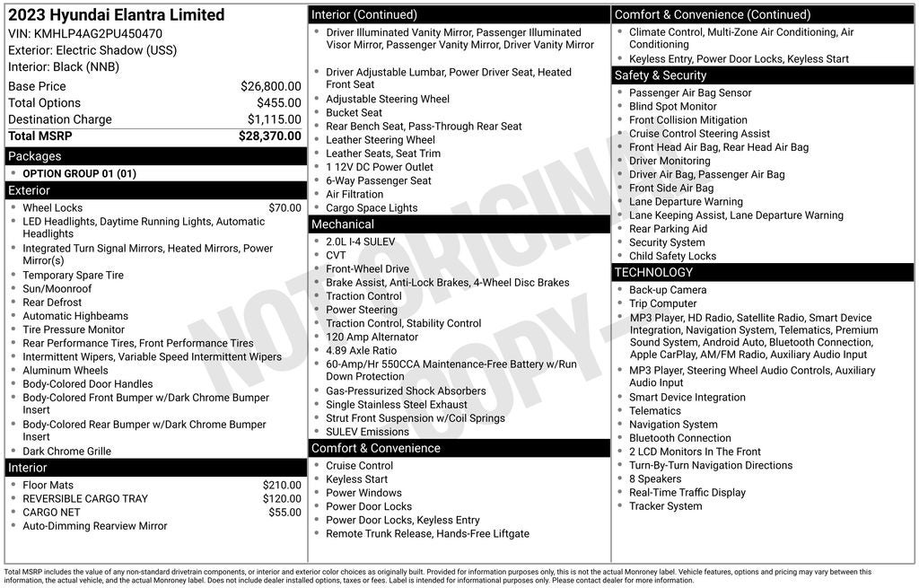 2023 Hyundai Elantra Limited