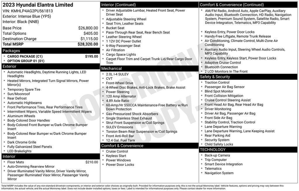 2023 Hyundai Elantra Limited