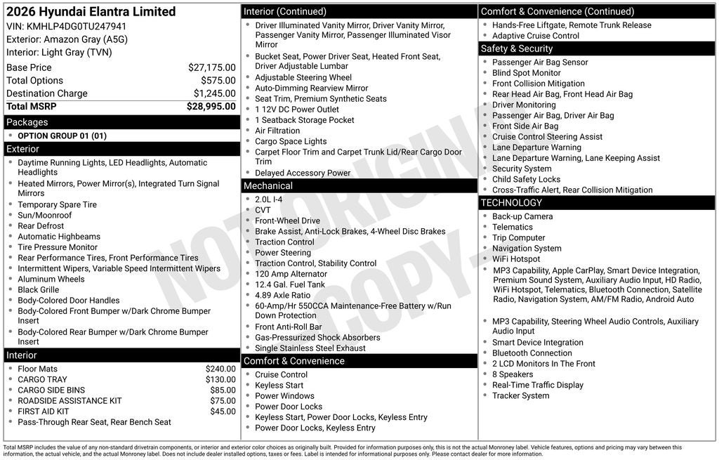 2026 Hyundai Elantra Limited