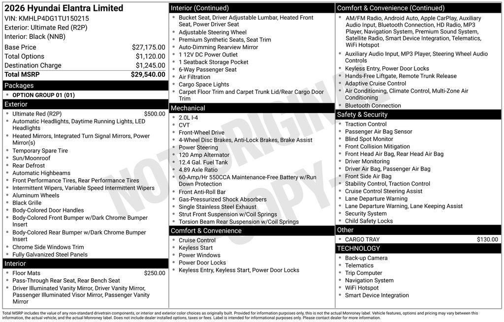 2026 Hyundai Elantra Limited