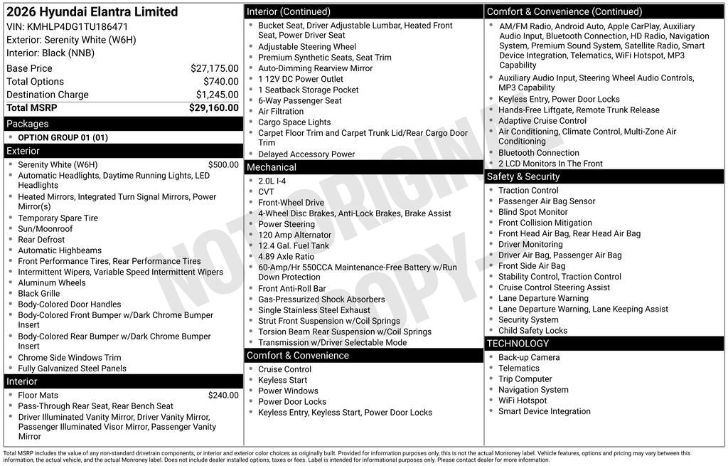 2026 Hyundai Elantra Limited