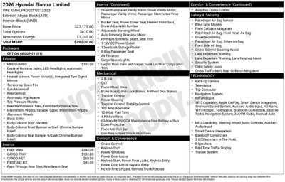 2026 Hyundai Elantra Limited