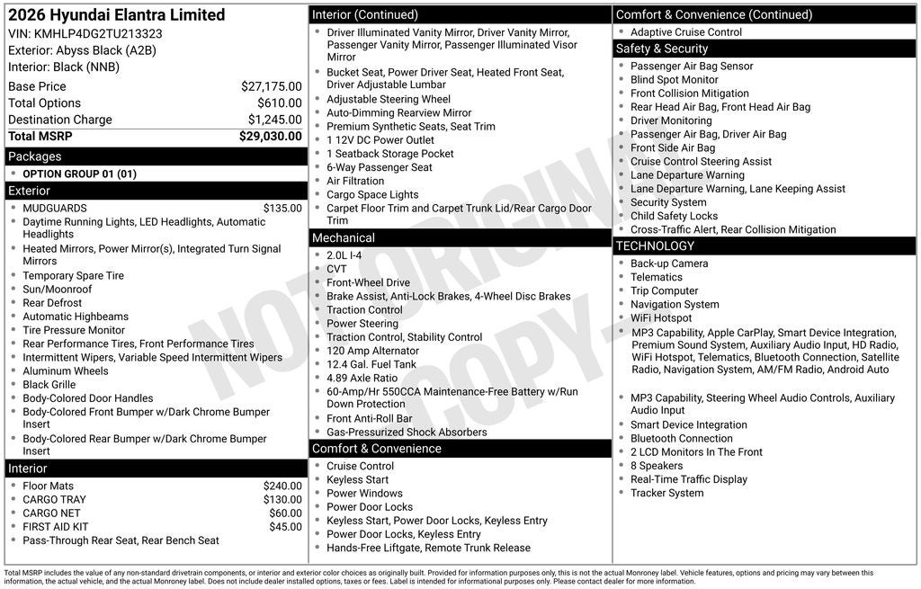 2026 Hyundai Elantra Limited