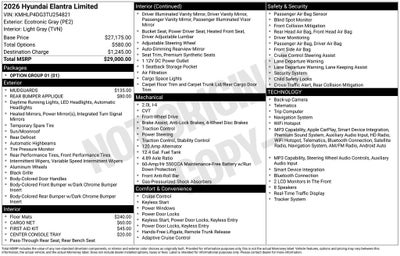 2026 Hyundai Elantra Limited