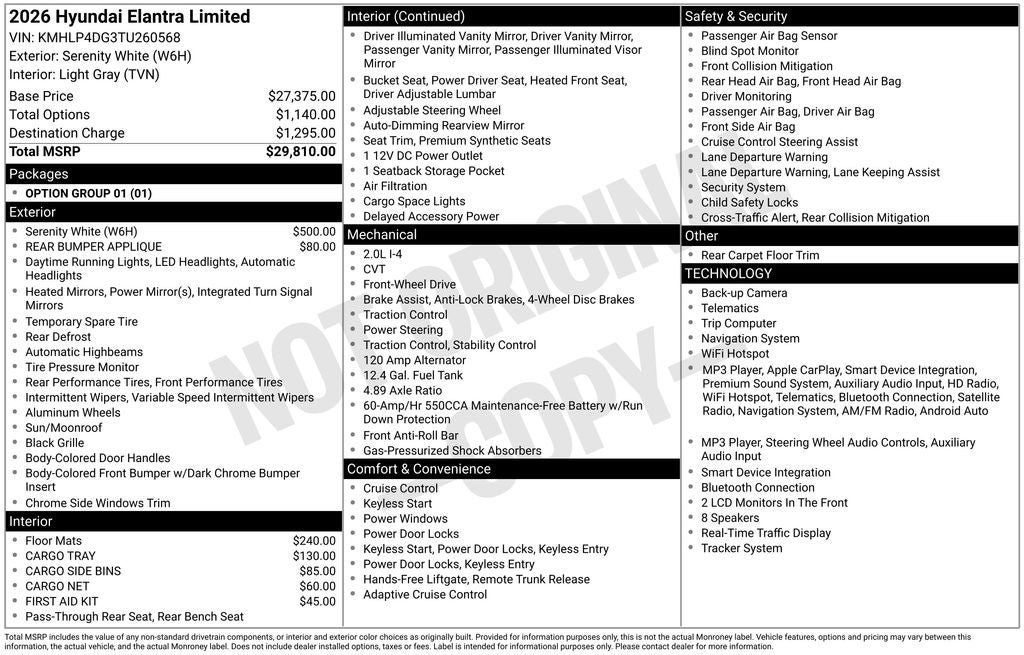2026 Hyundai Elantra Limited