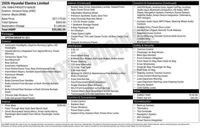 2026 Hyundai Elantra Limited