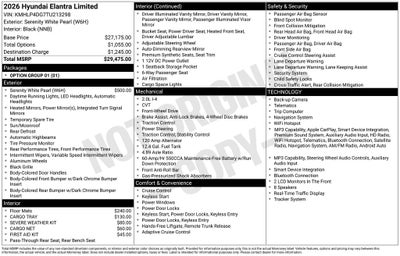2026 Hyundai Elantra Limited