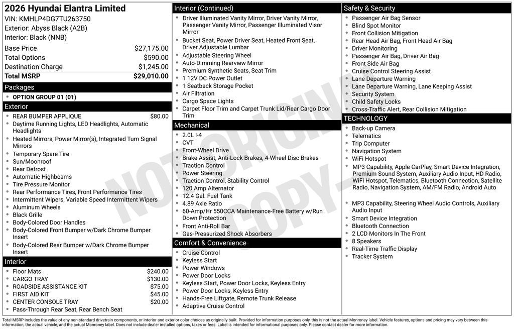 2026 Hyundai Elantra Limited