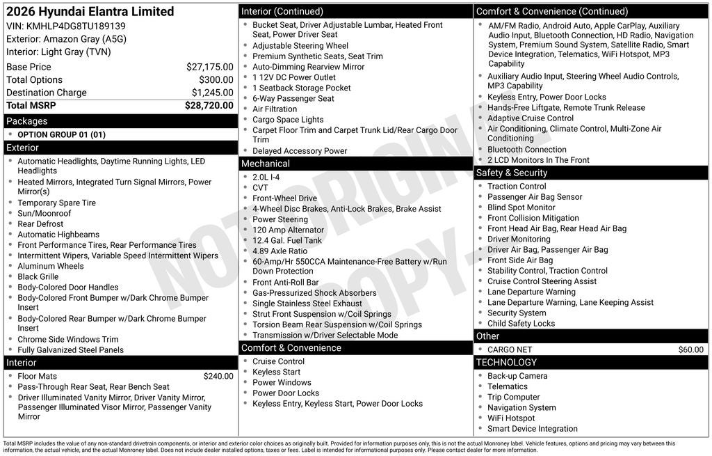 2026 Hyundai Elantra Limited