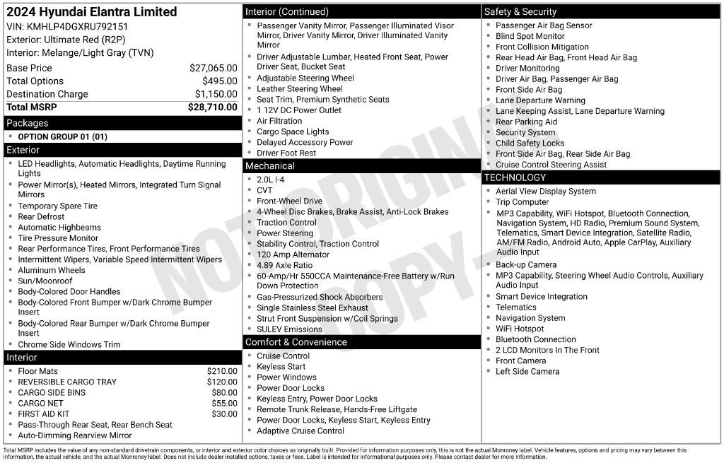 2024 Hyundai Elantra Limited