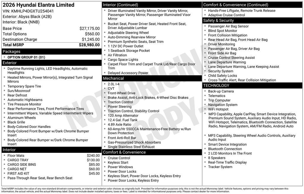 2026 Hyundai Elantra Limited