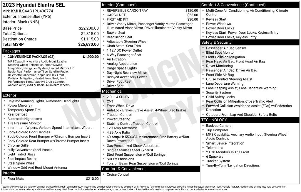 2023 Hyundai Elantra SEL