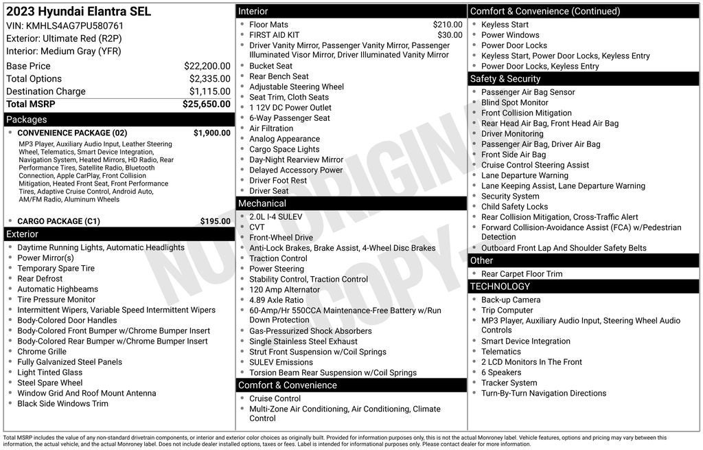 2023 Hyundai Elantra SEL