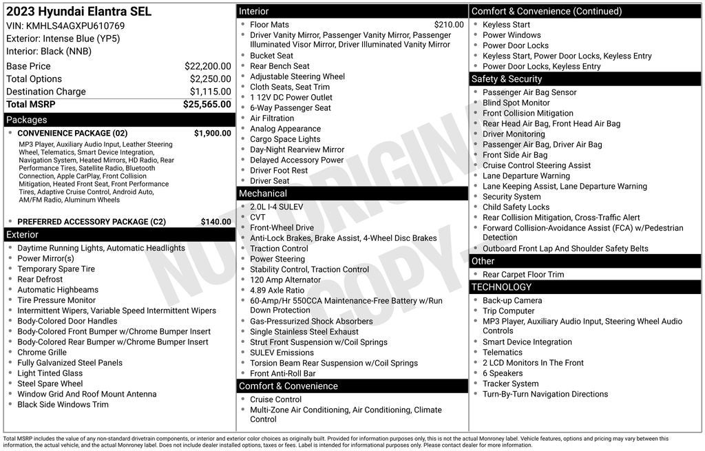 2023 Hyundai Elantra SEL