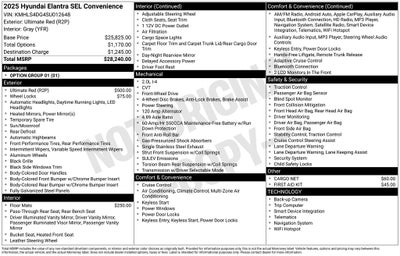 2025 Hyundai Elantra SEL Convenience
