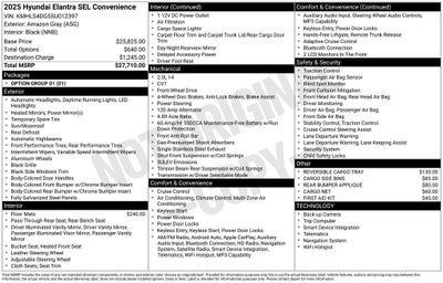 2025 Hyundai Elantra SEL Convenience