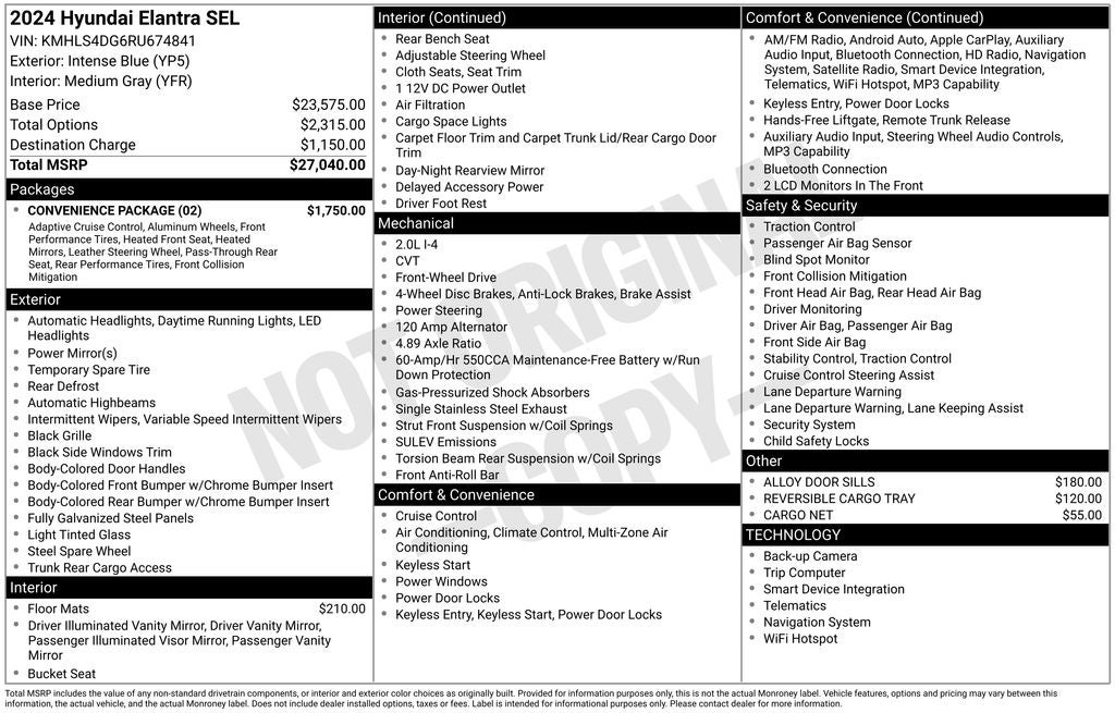 2024 Hyundai Elantra SEL