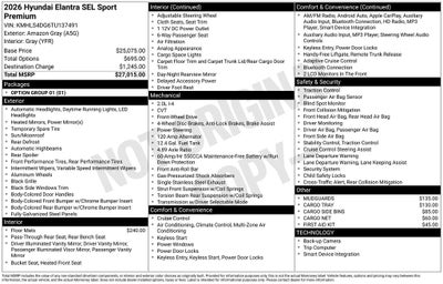 2026 Hyundai Elantra SEL Sport