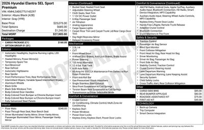 2026 Hyundai Elantra SEL Sport