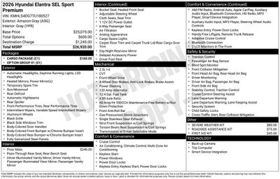 2026 Hyundai Elantra SEL Sport