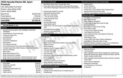 2026 Hyundai Elantra SEL Sport